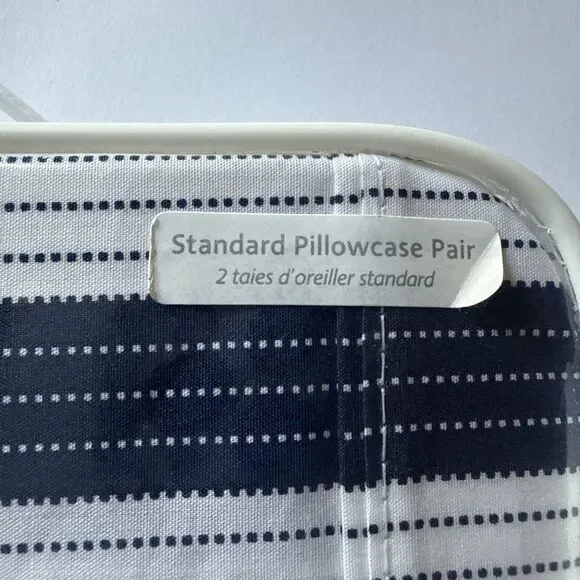 Lacoste 100% Cotton Medieval Blue Standard Pillowcase Pair Archive 2 Pillow Case - Picture 3 of 8